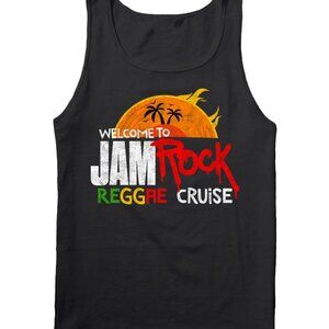2016 "Welcome to JAMROCK Reggae Cruise" Black Event Tank Top NWOT
